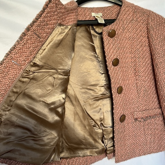 J. Crew Pink/Brown Tweed Blazer - Picture 6 of 10